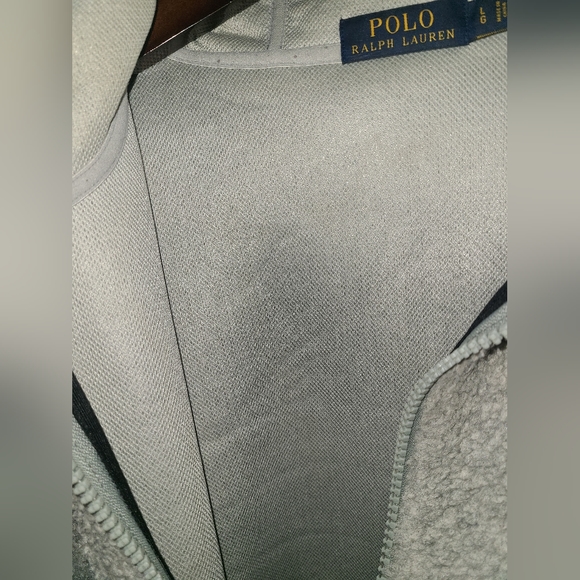 RALPH LAUREN POLO SHERPA L HOODY LARGE HOODIE WINTER ZIP UP - Picture 4 of 4